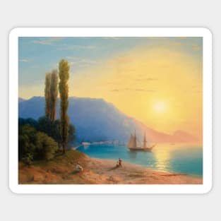 Sunset Over Yalta by Ivan Aivazovsky Magnet